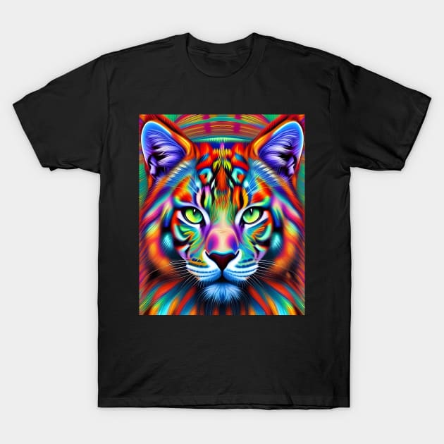 Kosmic Kitty (24) - Trippy Psychedelic Cat T-Shirt by TheThirdEye